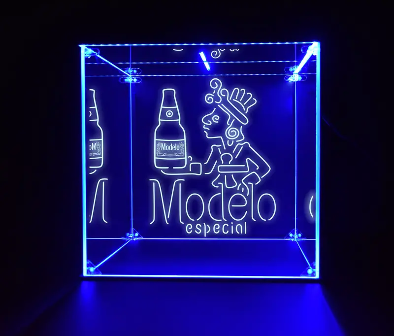 Wine, Champagne, Liquor, Beverage Bottle Led Display Case, Modelo Collection 1