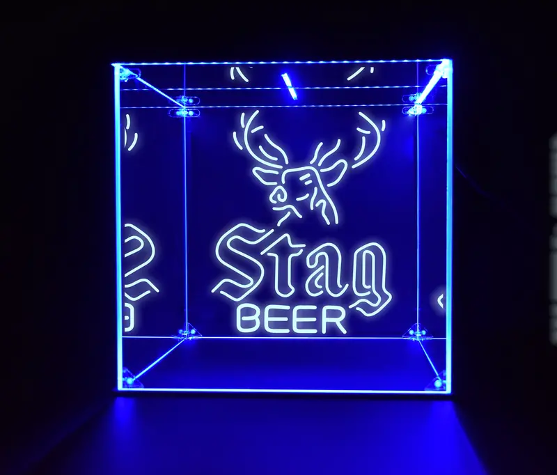 Wine, Champagne, Liquor, Beverage Bottle Led Display Case, Stag Collection 1