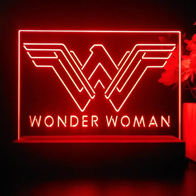 Wonder Woman 3D Illusion Night Light Desk Lamp 1