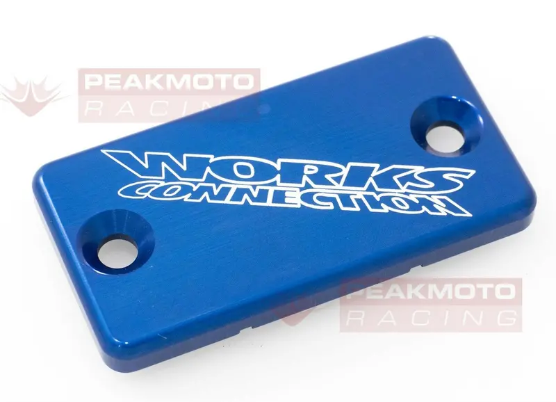 Works Connection 21-020 Blue Front Brake Master Cylinder Cover Cap Made In Usa 1