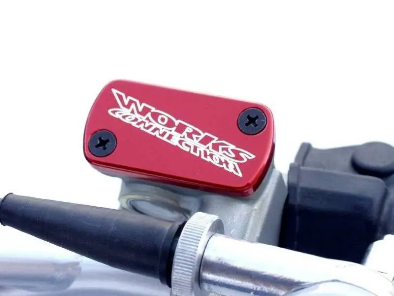 Works Connection 21-025 Red Front Brake Master Cylinder Cover Cap Made In Usa 1