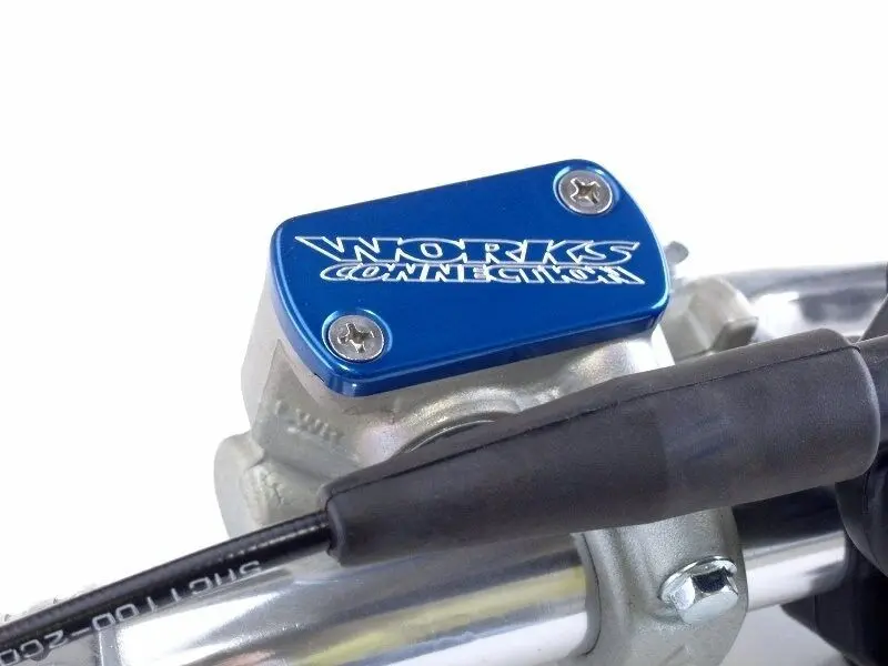 Works Connection 21-031 Front Brake Master Cylinder Cover Cap Blue Made In Usa 1