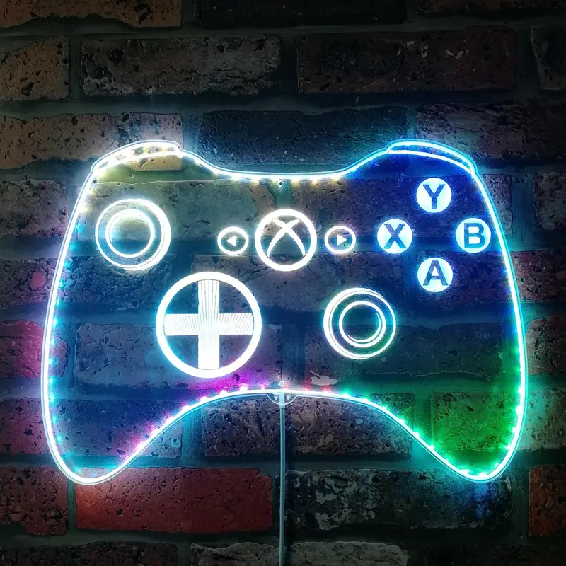 Xbox Game Controller Neon Led Sign With Dynamic Rgb Colors 1