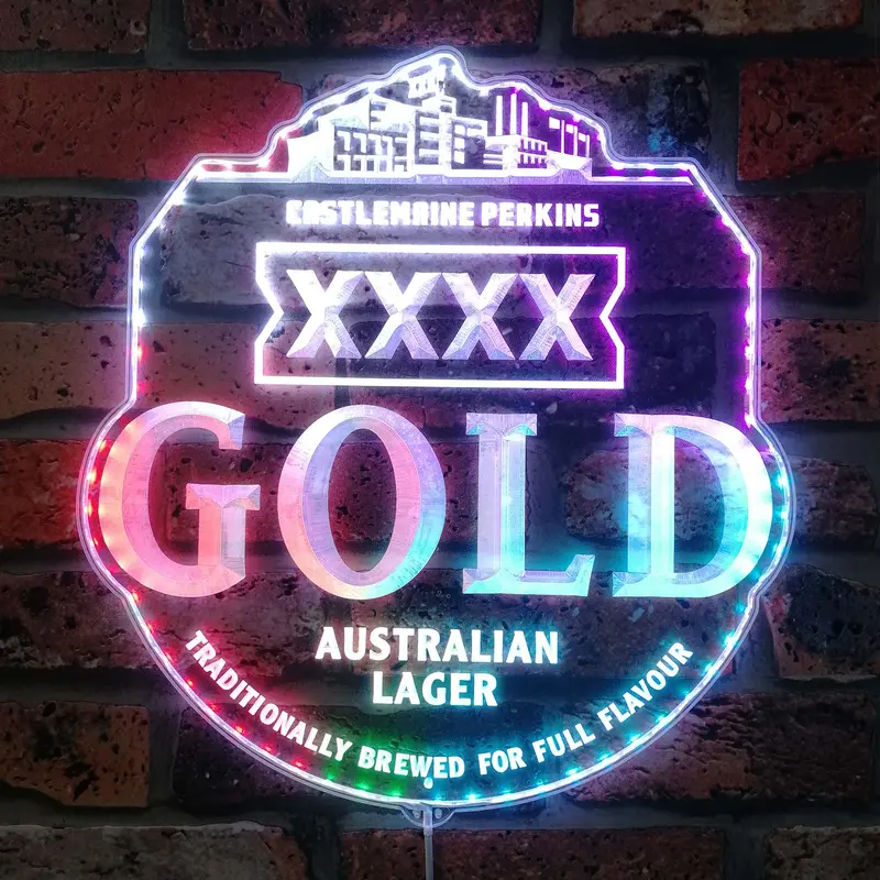Xxxx Gold Beer Neon Led Sign With Dynamic Rgb Colors 1