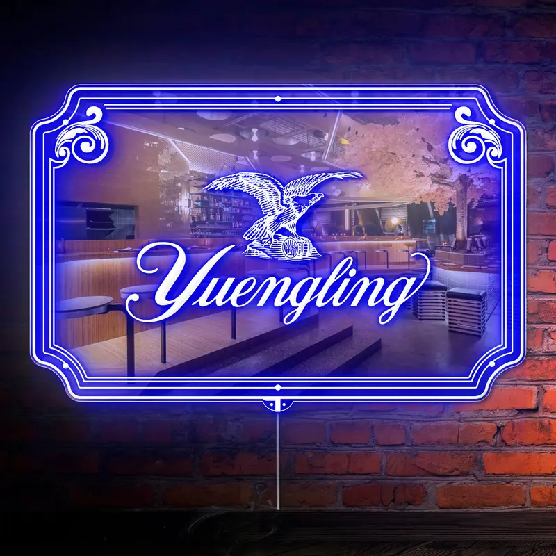 Yuengling  Rgb Led Neon Sign With Elegant Mirror Backing 1
