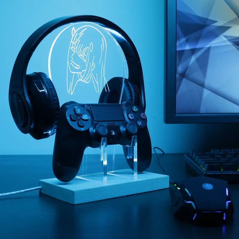 Zero Two Led Gaming Headset Controller Stand 1