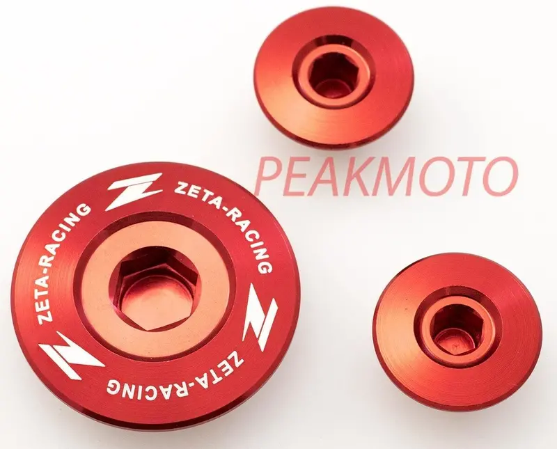 Zeta Ze89-1110 Engine Plugs, Red Honda Crf250r 2004-2009, Crf250x 2004-2017 1