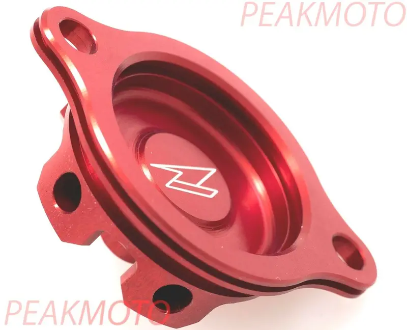 Zeta - Ze90-1033 Red Oil Filter Cover Honda Crf150r 2007-2017 Anodized Aluminum 1