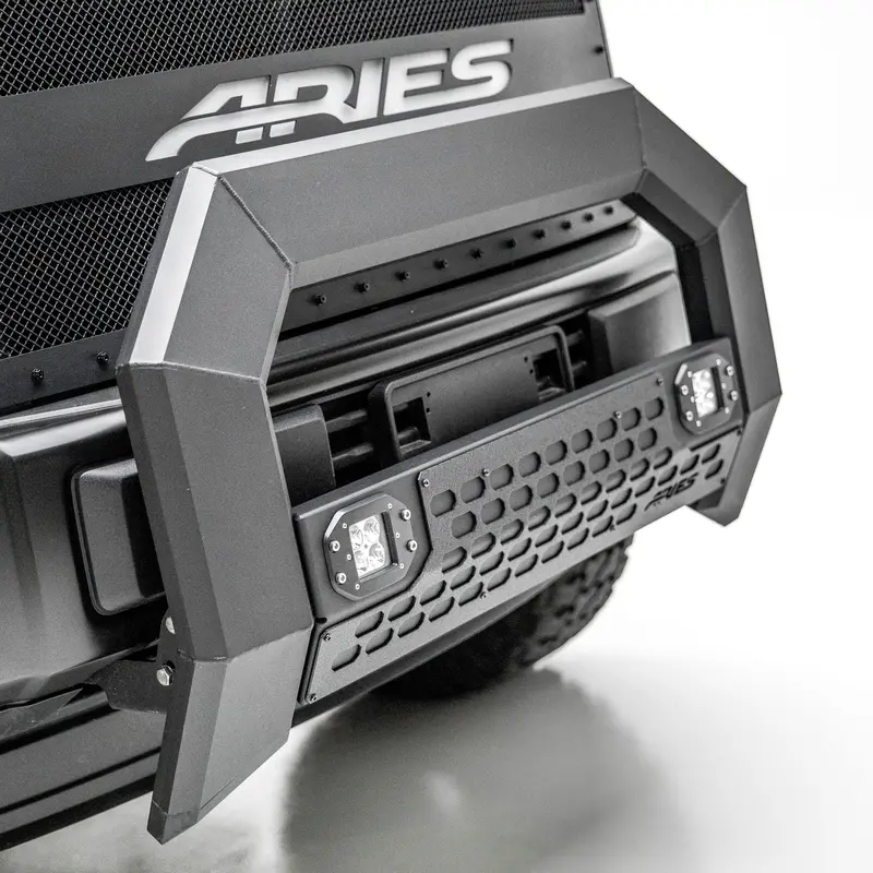 Aries Advantedge 5.5-Inch Black Aluminum Bull Bar With Integrated Lighting – Compatible With Chevrolet Silverado And Gmc Sierra 1