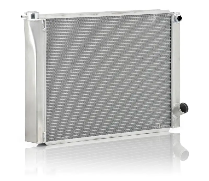 Be Cool 35026 Dual-Pass Circle Track Radiator – 18" Core Width, 16 An Inlet, 1" Dual-Core Design 1