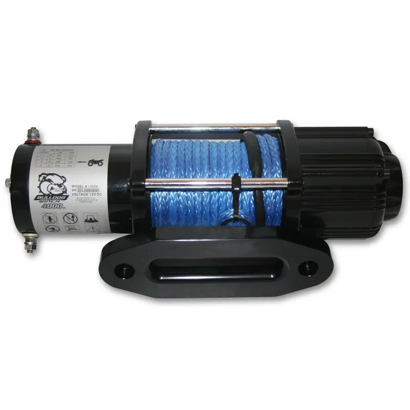 Bulldog Winch 4,000-Pound Utv Winch With Synthetic Rope, Dual Switches, And Aluminum Fairlead 1