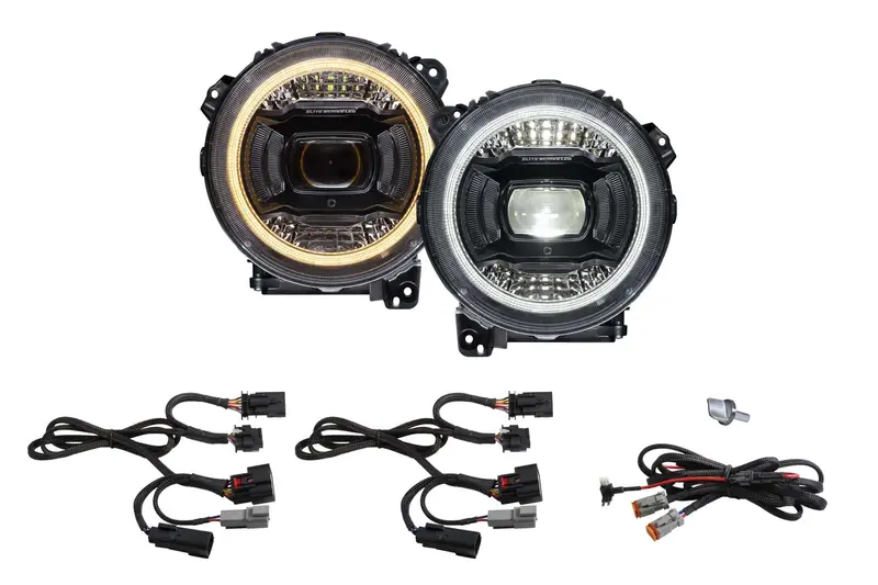 Diode Dynamics Elite Led Headlamps – Plug-And-Play For 2018–2022 Jeep Jl Wrangler (Dd5166-Eshl-1634) 1