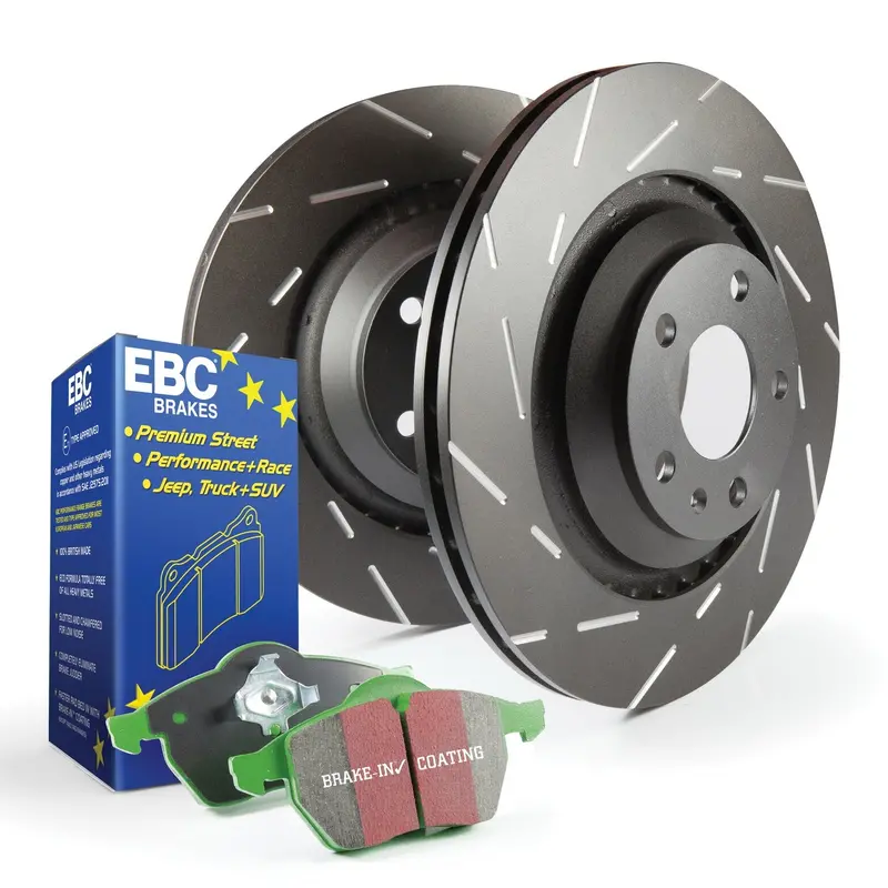 Ebc Brakes S2Kf1495 Greenstuff 2000 Brake Pad And Usr Drilled Rotor Kit 1