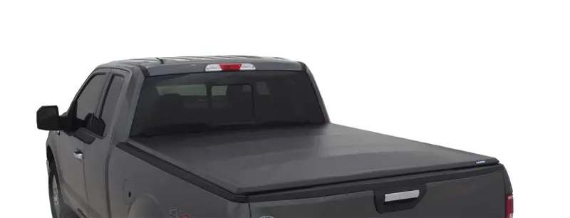Lund Genesis Tri-Fold Tonneau Cover For Pickup Trucks – Premium Black Leather-Texture Finish 1