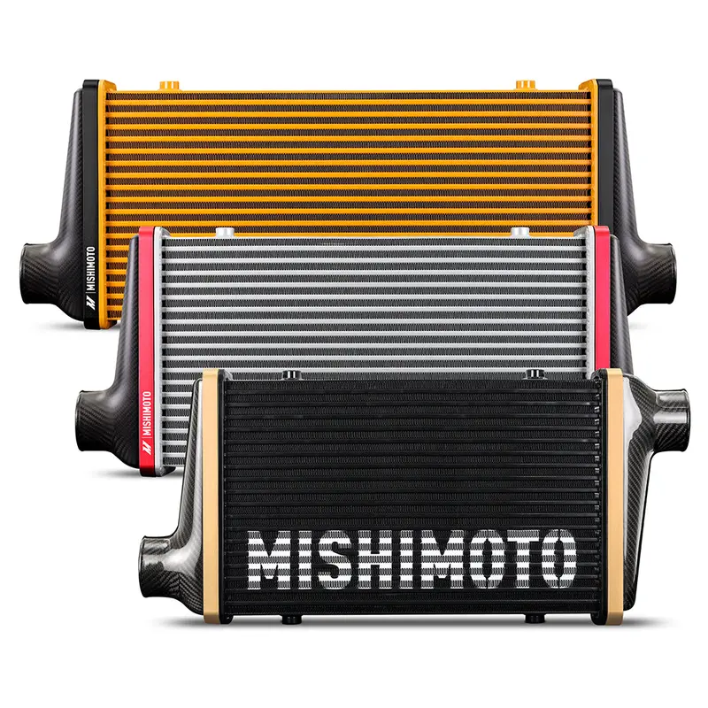 Mishimoto Mmint-Ucf-M6B-C-Gr Intercooler Core – 600Mm Matte Black, Offset Design With Gray Anodized V-Band 1