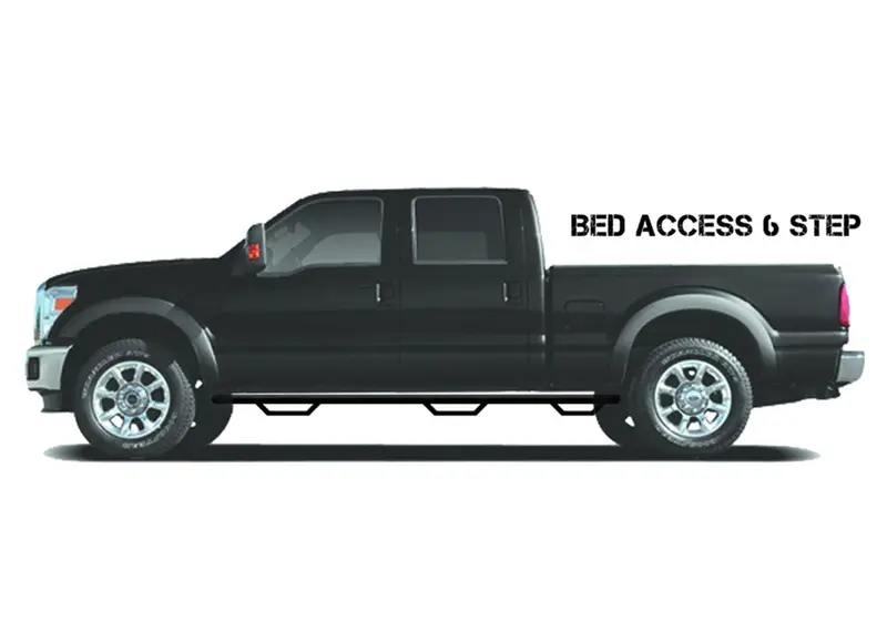 N-Fab Hpc17104Cc-6-Tx Podium Style Wide-Width Nerf Steps With Bed Access – 2017–2019 Silverado/Sierra Hd Crew Cab (6'6") – Textured Black 1