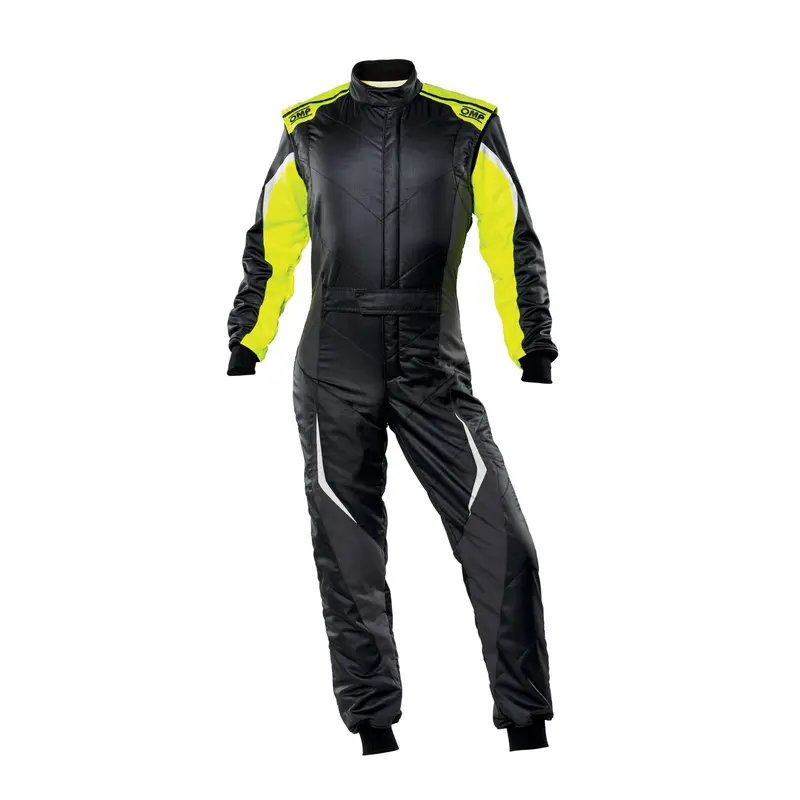 Omp Tecnica Evo Racing Suit – Black With Fluorescent Yellow Accents, Size 58 (My2021) 1