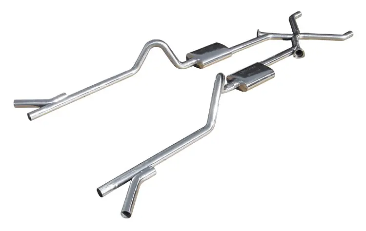 Pypes Sgc11R Crossmember-Back Exhaust System – Dual Exit, 2.5-Inch Race Pro Mufflers 1