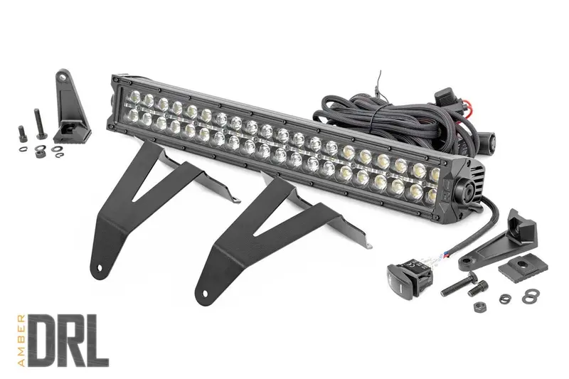 Rough Country 70779Drla 20-Inch Led Bumper Light Kit With Amber Drls For 2019–2020 Ram 1500 1