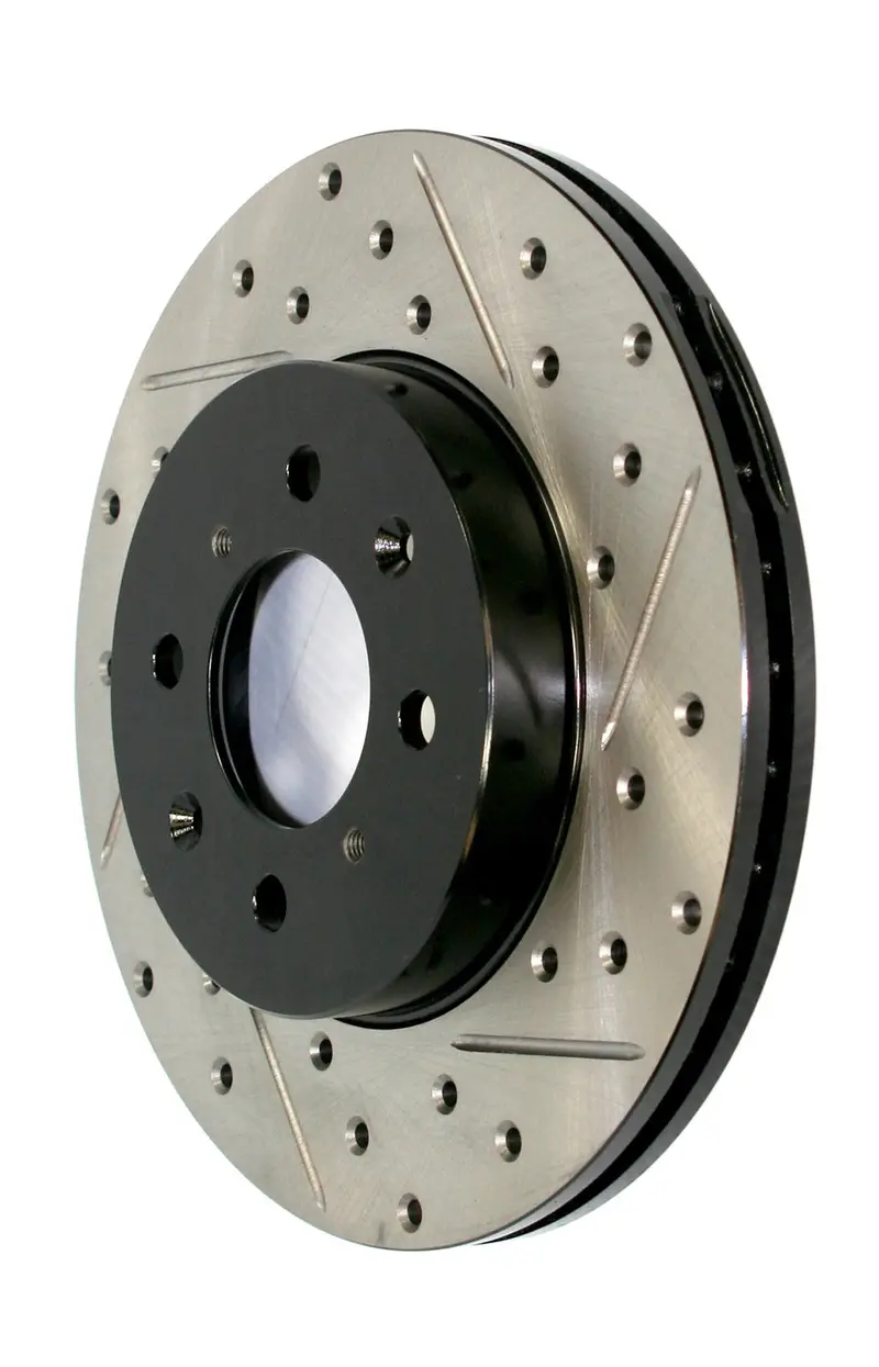 Stoptech 127.34091L Sport Drilled And Slotted Rear Left Brake Rotor 1