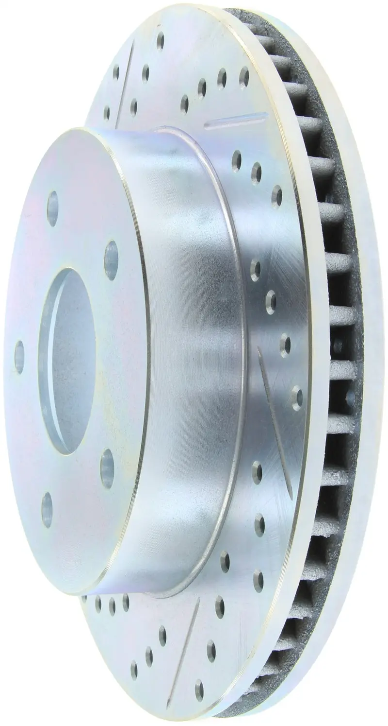 Stoptech 227.67048R Front Right Drilled And Slotted Sport Brake Rotor 1