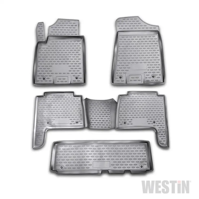 Westin Profile Floor Liners – 5-Piece Set For Front, Rear, And Third Row (Black) 1